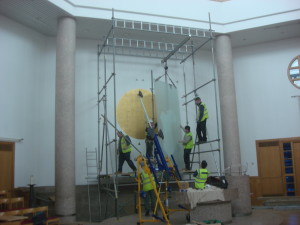 The right-hand panel is carefully swung into position