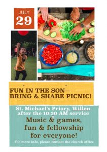 ‘Fun in the Son’ – Bring & Share Picnic @ St Michael's Priory